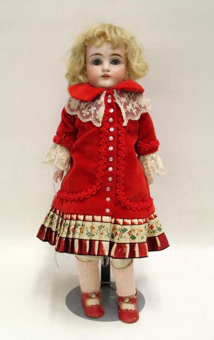 Appraisal: GERMAN BISQUE HEAD DOLL attributed to Kestner early child with