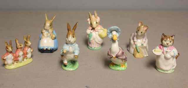 Appraisal: Beatrix Potter Porcelain Figures From a Greenwich CT estate Dimensions