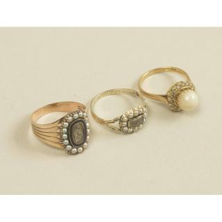 Appraisal: Three Gold Rings Lot of three gold rings comprising two