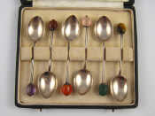 Appraisal: A set of six silver coffee spoons by Liberty Co