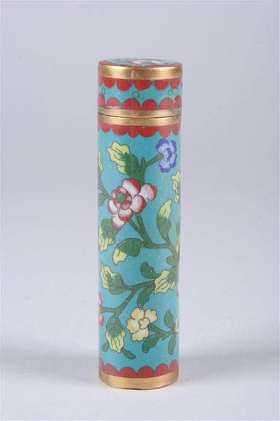 Appraisal: CHINESE CLOISONNE ENAMEL ETUI Late th early th century Of