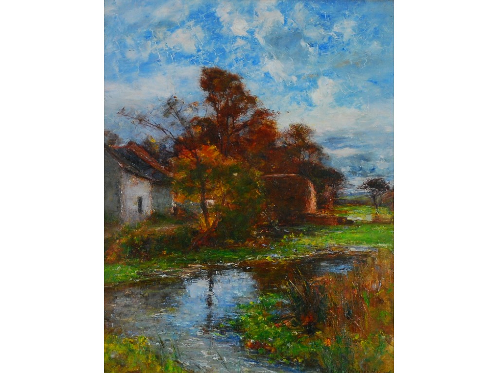 Appraisal: JOSHUA ANDERSON HAGUE - OIL PAINTING ON CANVAS 'Marle Farm