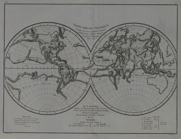 Appraisal: MAPPE-MONDE PHYSIQUE D'Apres Les Vues Du Profr Pallas Redigees par