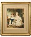 Appraisal: WATERCOLOR - 'Portrait of Emma and Maxwell Goad children of