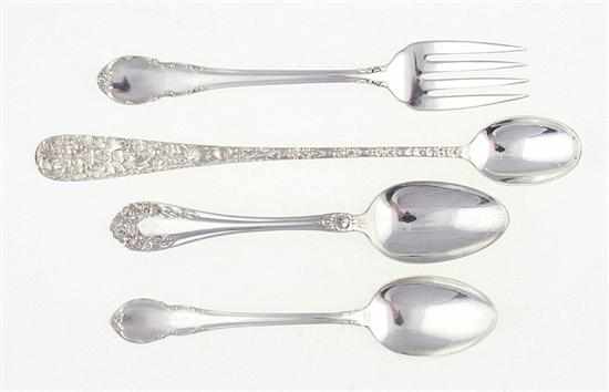 Appraisal: American sterling flatware Stieff repousse iced teaspoons L '' Wallace