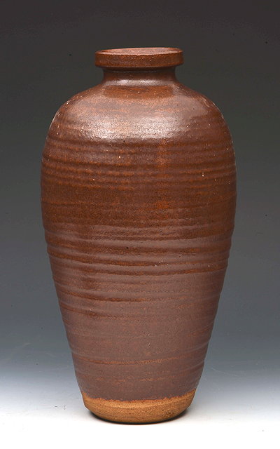 Appraisal: William Staite Murray British - Vase red brown glazeimpressed potter's