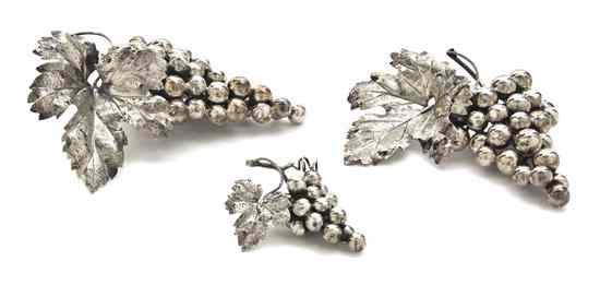 Appraisal: Three Italian Silver Table Articles Buccellati Milano each in the