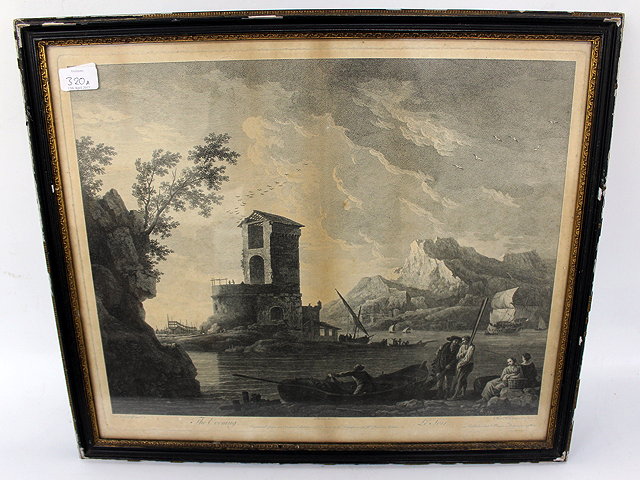 Appraisal: AFTER JOSEPH VERNET A PAIR OF ANTIQUE SEASCAPE ETCHINGS each