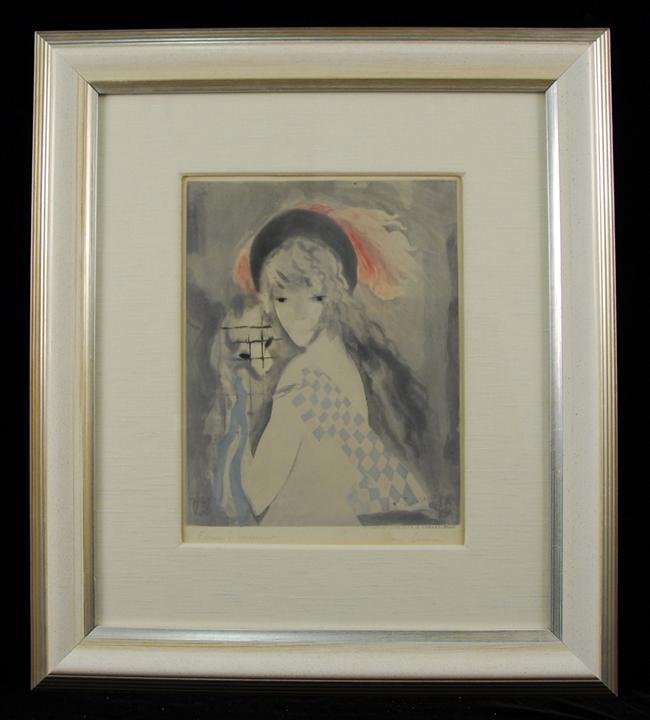 Appraisal: AFTER MARIE LAURENCIN French - LA FEMME AU SINGE color