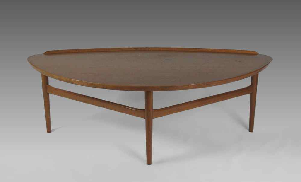 Appraisal: FINN JUHL FOR BAKER MID CENTURY COFFEE TABLE Curved three