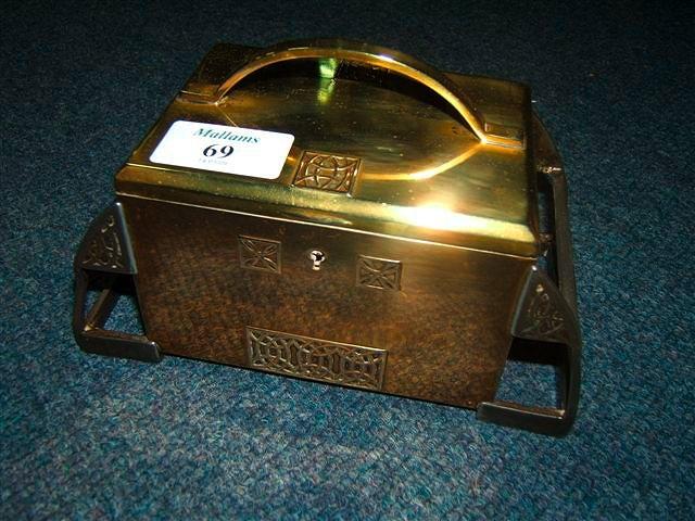 Appraisal: A late th Century WMF brass and pewter tea caddy