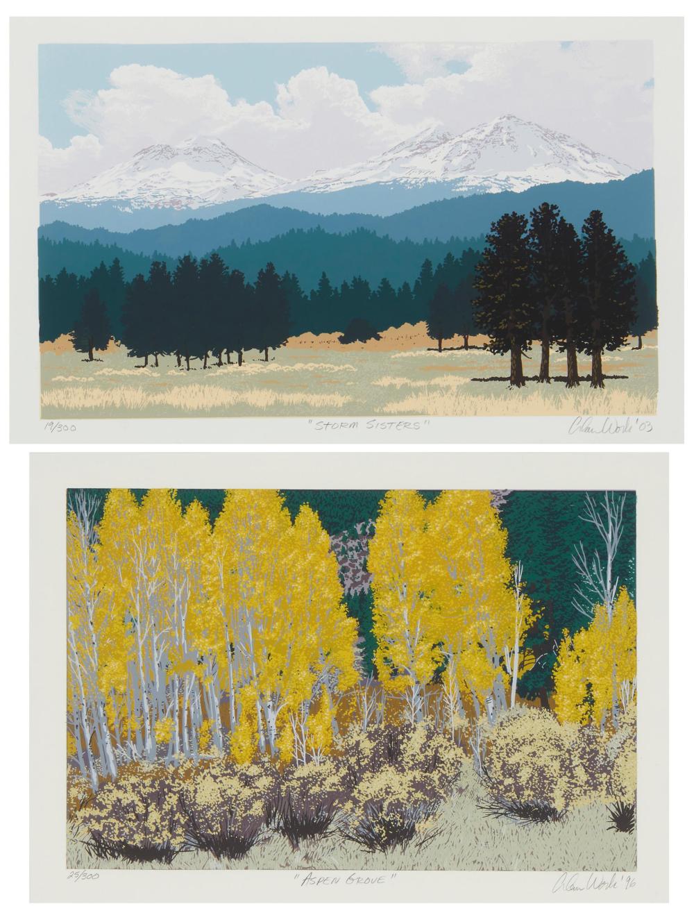 Appraisal: Alan Worli th century Aspen Grove Screenprint in colors on