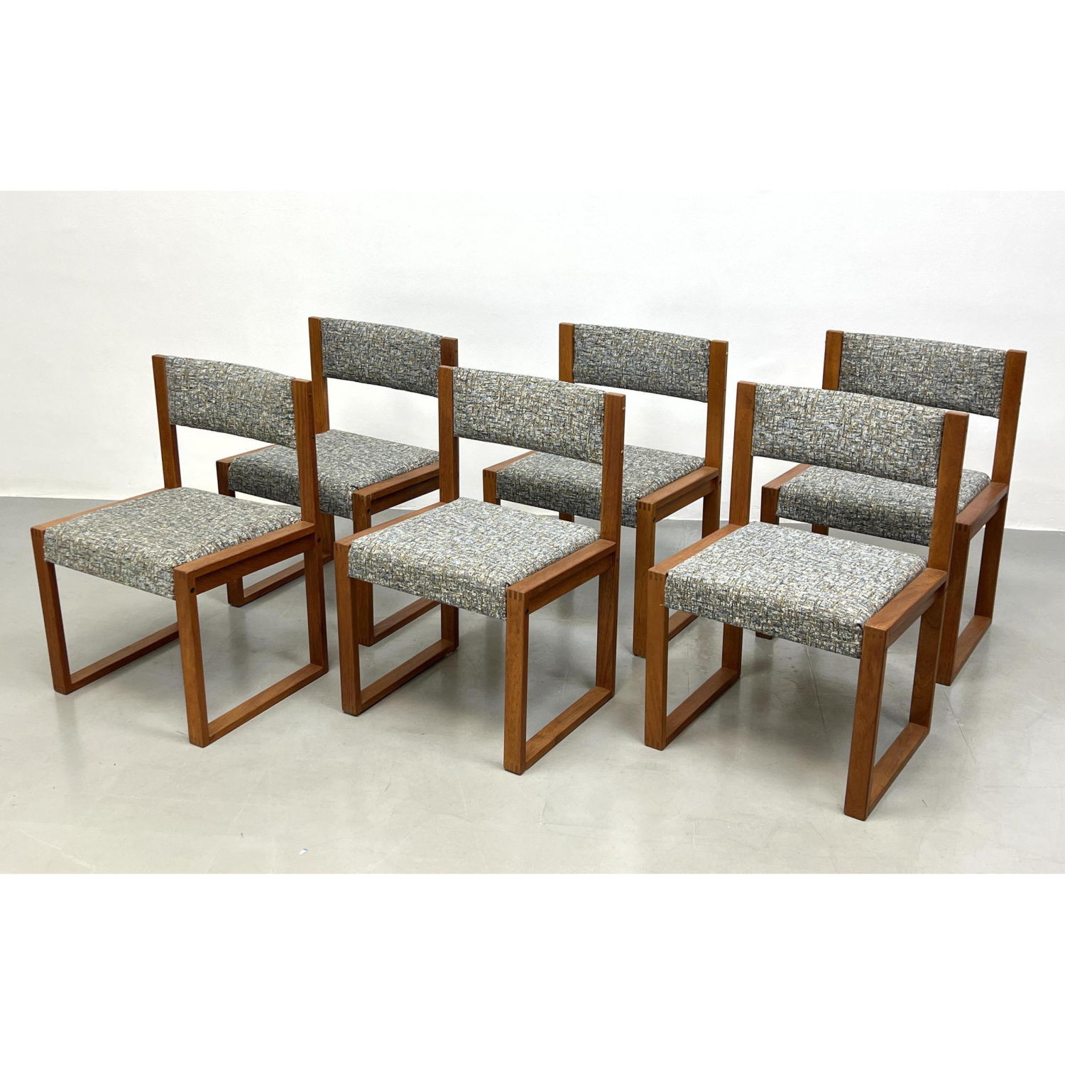 Appraisal: Set Danish Modern Teak Dining Chairs Dimensions H inches W