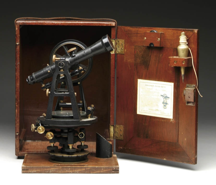 Appraisal: PRECISIAN SURVEYING INSTRUMENT THEODOLITE BY WARREN-KNIGHT CO Mounted on a