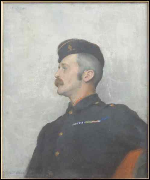 Appraisal: KATE MORGAN TH CENTURY PORTRAIT OF A SOLDIER Pastel on