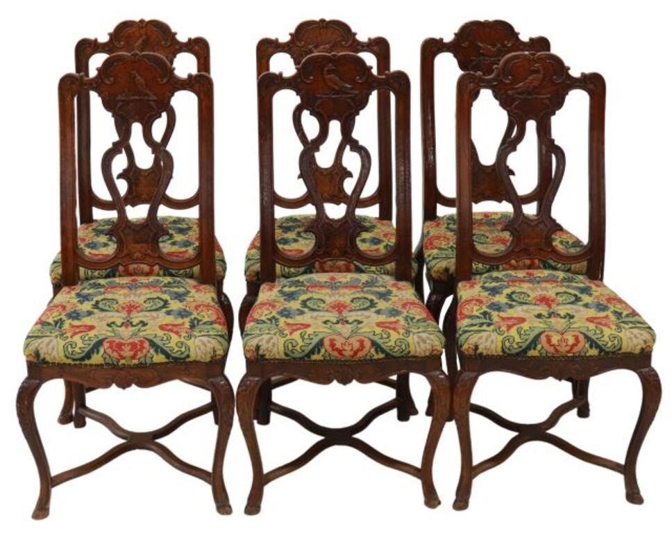 Appraisal: lot of French Provincial oak dining chairs early th c