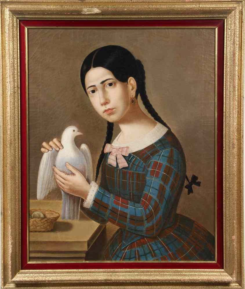 Appraisal: OOC - Italian Portrait of a Young Girl Holding a