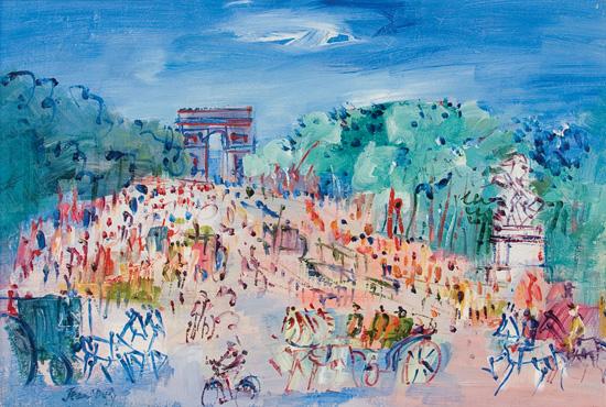 Appraisal: JEAN DUFY French - Les Champs - Elysees oil on