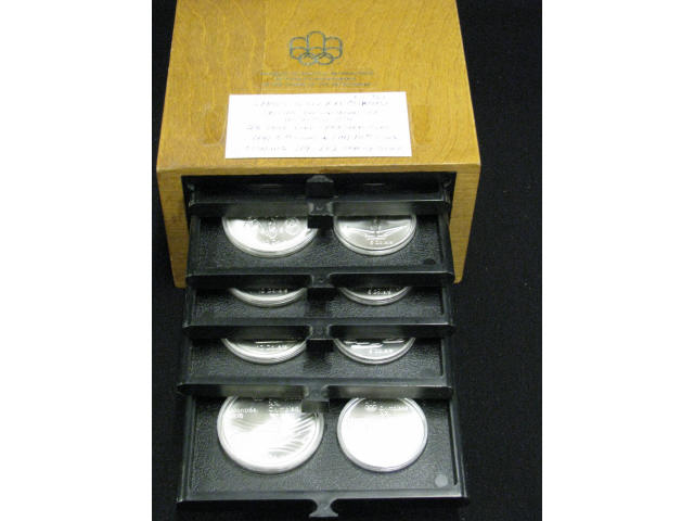 Appraisal: Canada Olympic Silver Coin Set issue in special case troy