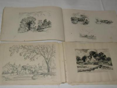 Appraisal: H BETTISON Two sketch books containing pencil and pen sketches