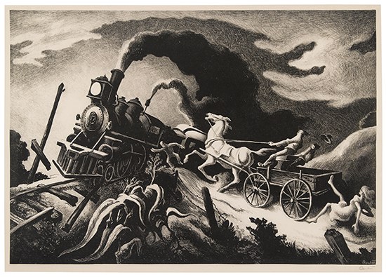 Appraisal: THOMAS HART BENTON Wreck of the Ol' Lithograph x mm