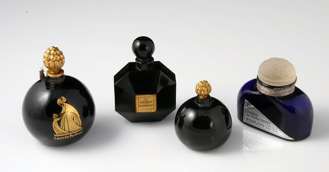 Appraisal: Including two modern Lanvin bottles a black glass Dandy for