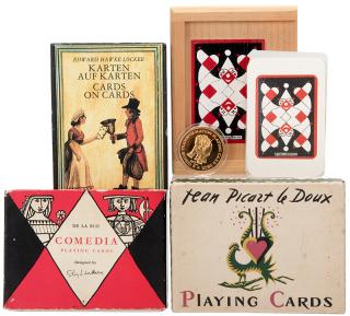 Appraisal: Four Packs of Playing Cards Including double deck of De