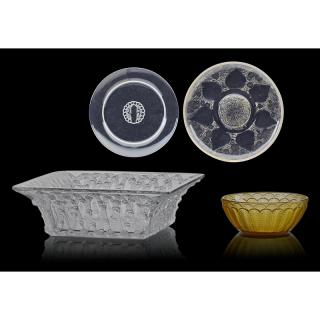 Appraisal: LALIQUE Two bowls and two plates LALIQUE Jaffa bowl des