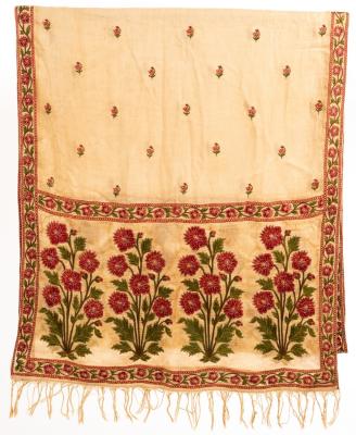 Appraisal: An early th Century Uzbekistan Suzani each end embroidered four