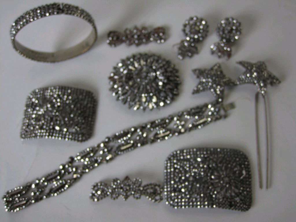 Appraisal: A Collection of early th century Cut steel Jewellery including