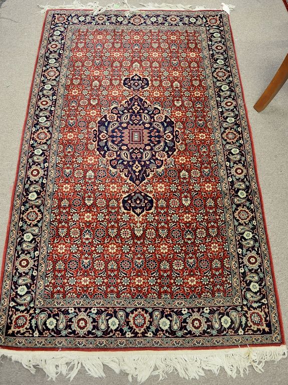 Appraisal: Two Oriental throw rugs ' x ' Provenance Estate of