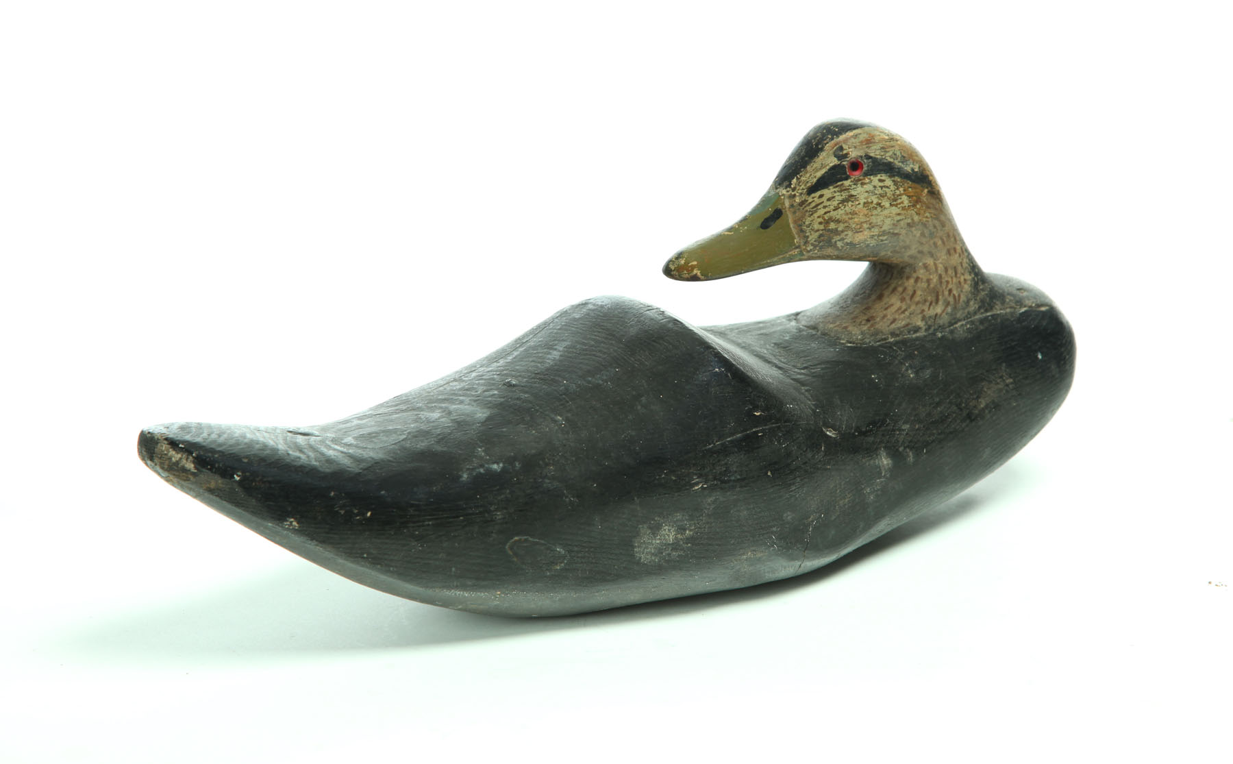 Appraisal: DUCK DECOY Massachusetts early th century wood Resting black duck