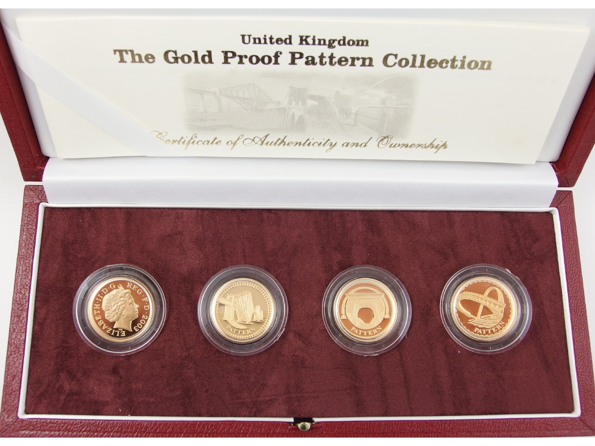 Appraisal: A Royal Mint gold pattern proof setcomprising of four gold