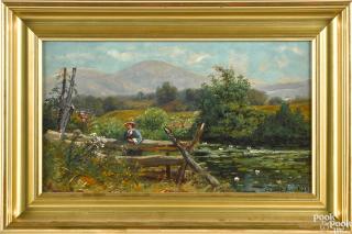 Appraisal: Edmund Darch Lewis American - oil on canvas landscape with