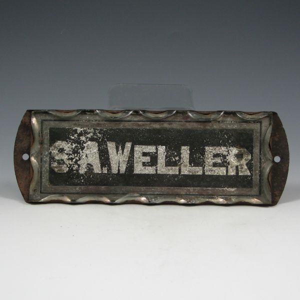 Appraisal: Weller iron and glass sign from the S A Weller