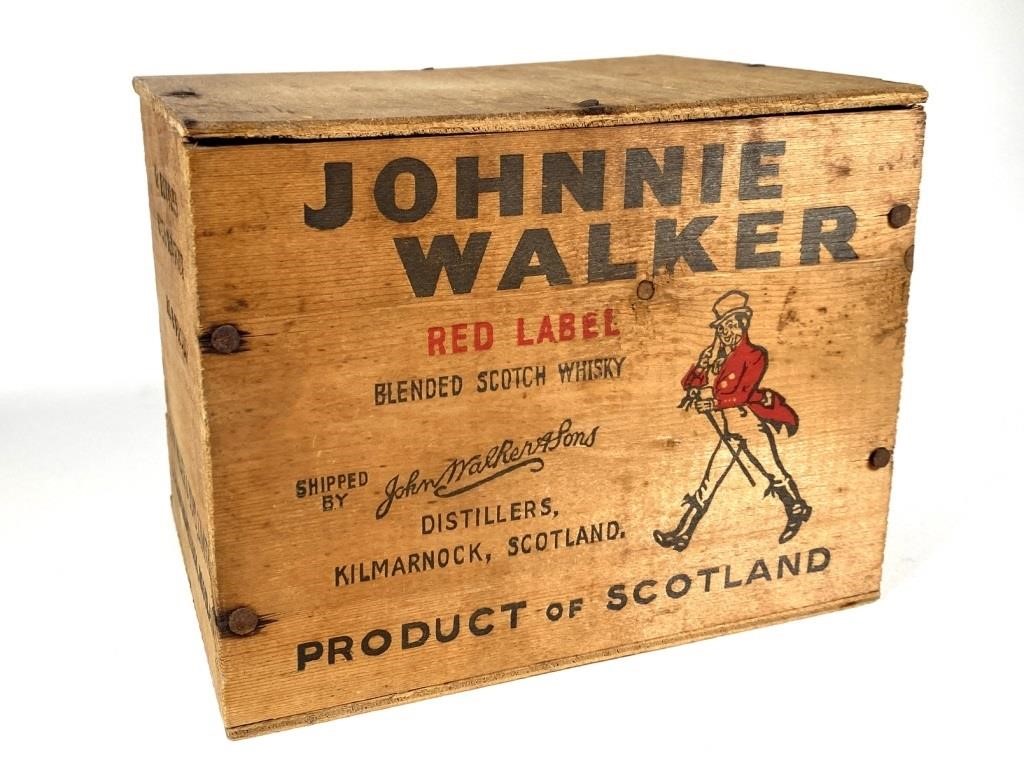 Appraisal: Rare old vintage crate of -pint bottles of Johnnie Walker