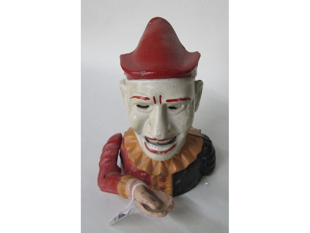 Appraisal: Cast iron 'clown' bank