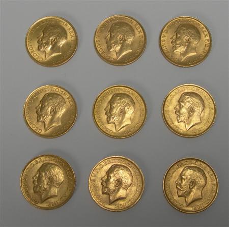 Appraisal: GB Sovereigns x all mint