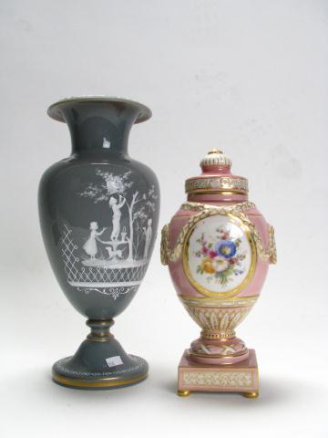 Appraisal: Mary Gregory Style Vase '' high painted and enameled decoration