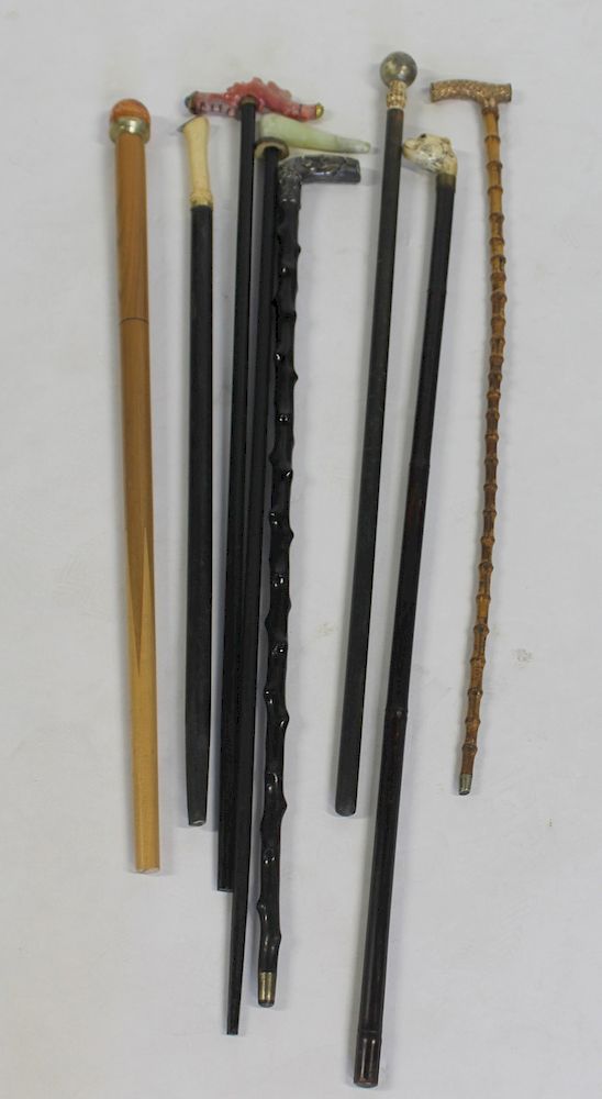 Appraisal: Lot of Assorted Antique Walking Sticks Canes From a Bronxville