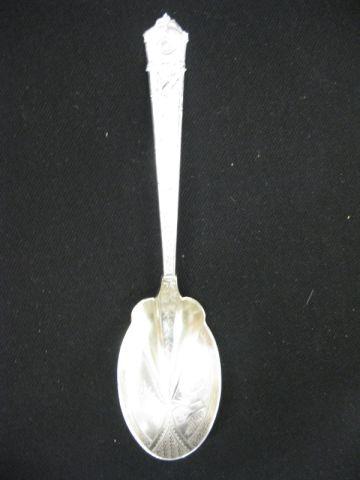 Appraisal: Gorham Japanese Sterling Berry Spoon scarce pattern long gorgeous