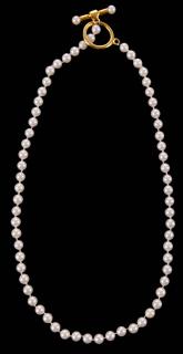 Appraisal: kt Pearl Necklace created by Deborah Mars white round cultured