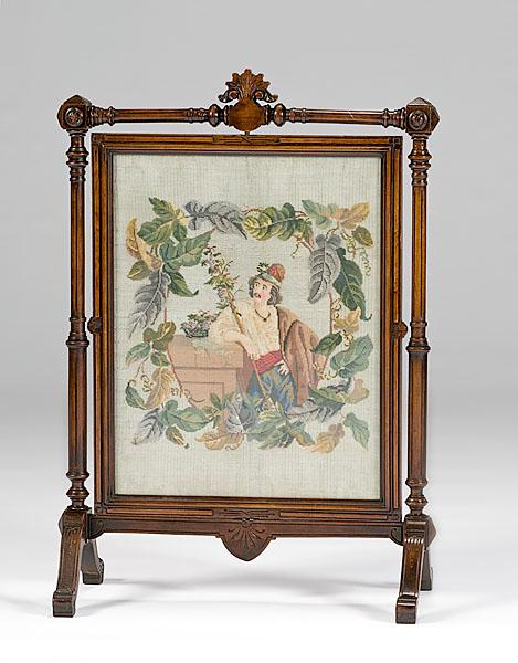 Appraisal: AESTHETIC MOVEMENT FIRE SCREEN American or English ca - The