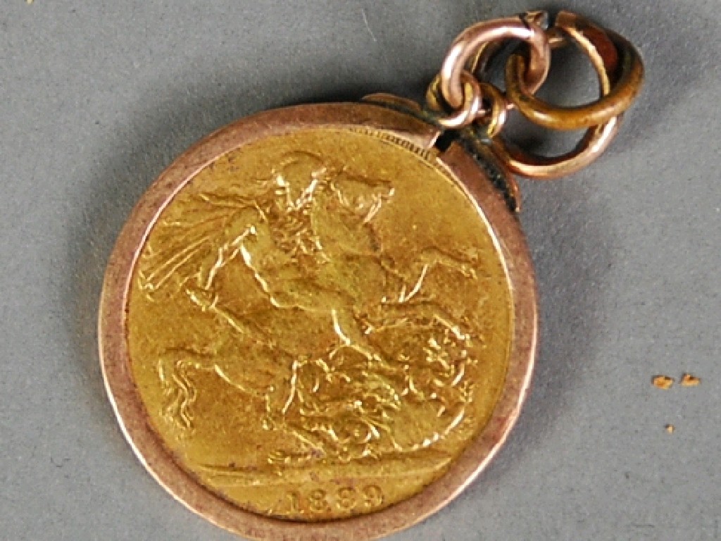 Appraisal: VICTORIA GOLD SOVEREIGN with loose mount as a pendant