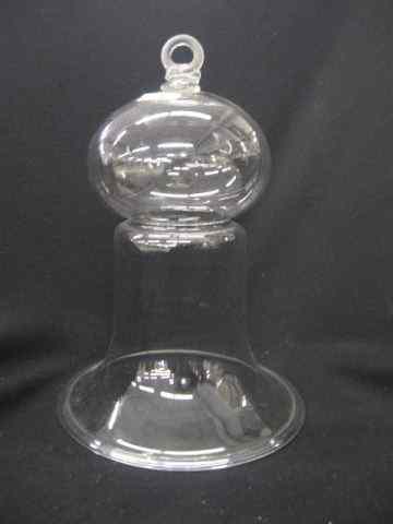 Appraisal: th Century Glass Dome bell shaped '' tall excellent