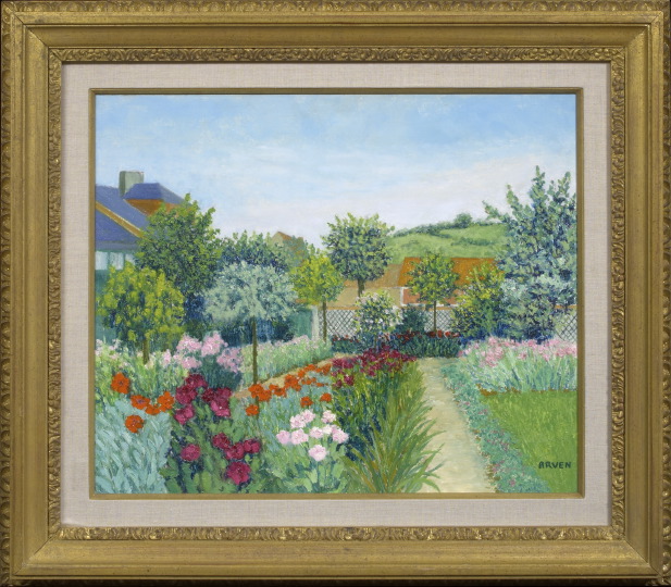 Appraisal: Florence Arven French b Le Jardin de Monet oil on