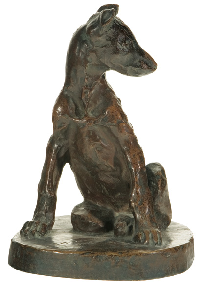 Appraisal: JOHNSON DASBURG GRACE MOTT American - Young Greyhound bronze with