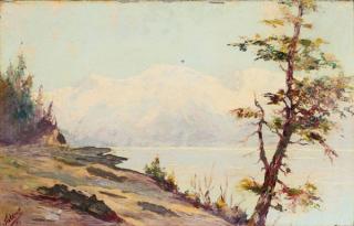 Appraisal: J DAHLAGER PAINTING EYAK LAKE ALASKA JULES DAHLAGER American -