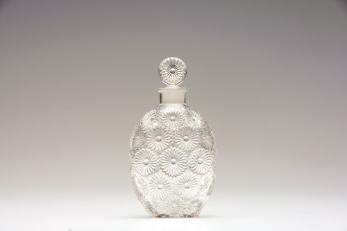 Appraisal: R LALIQUE Rose perfume bottle for Worth in clear glass