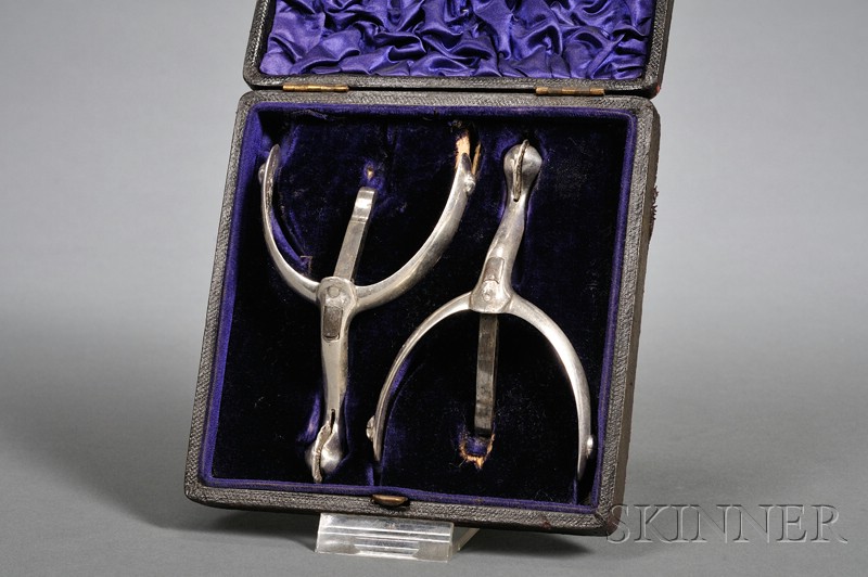 Appraisal: Pair of Edward VII Silver Presentation Spurs London maker's mark